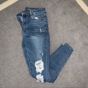 American Eagle High-waisted Ripped Jeans